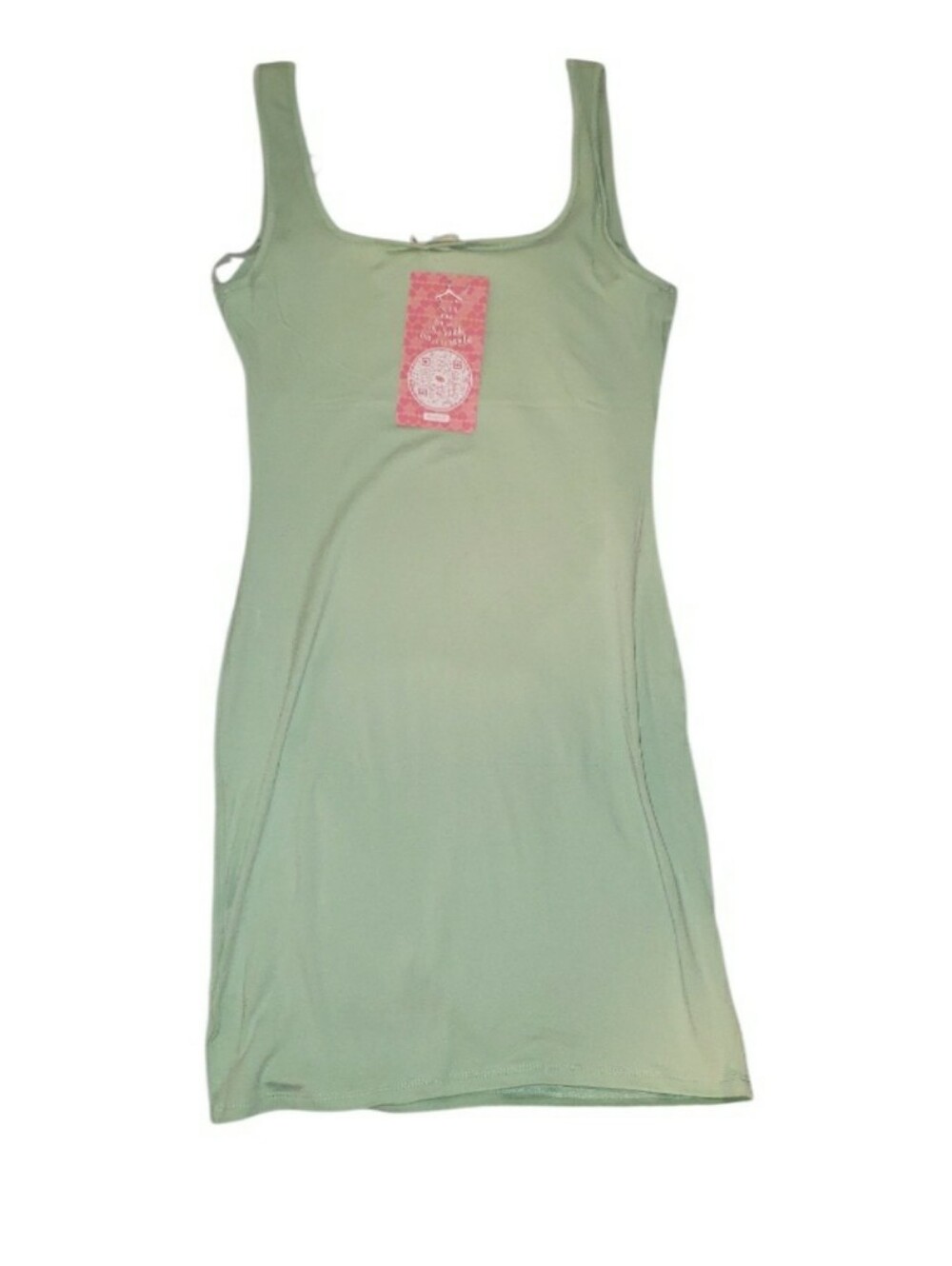 Heart & Hips Light Sage Square Neck Bodycon Mini